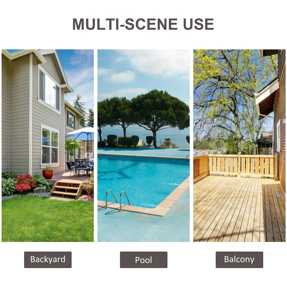 image 1 of Outsunny 3Pcs Patio 2 Seater Rattan Sofa Garden Furniture Set Coffee