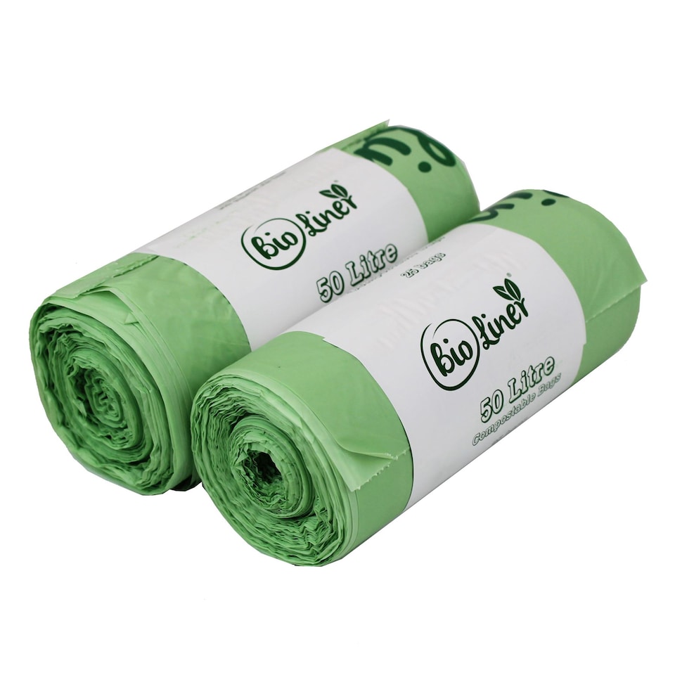 image 1 of BioLiner 80 Litre Compostable Bags for Swing Bins & Dustbins - 2 Rolls