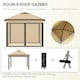 image 8 of Outsunny Pop Up Gazebo Height Adjustable Canopy Tent w/ Carrying Bag, Beige