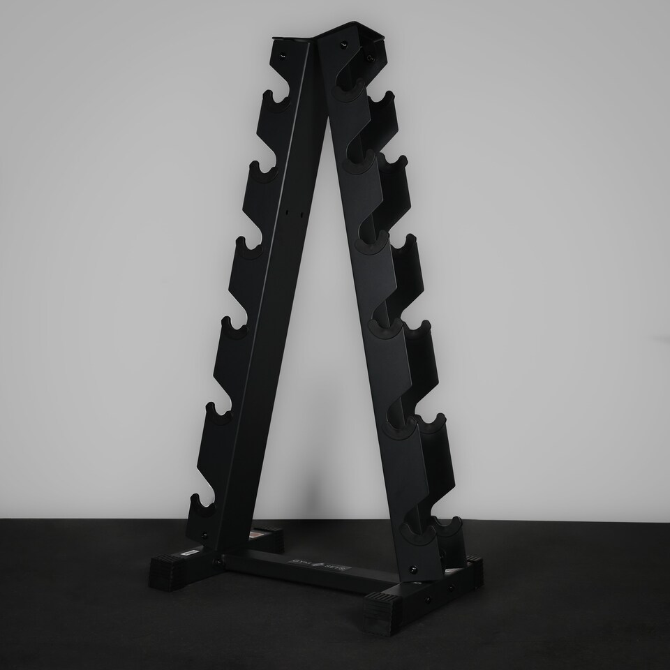 image 1 of GYM SETS 5 & 6 Tier Hex Dumbbell Tree Rack- (5 Tier Tree 2.5-12.5kg (No Weights) + No Bench)