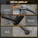 image 6 of Outsunny Hammock Chair Stand with Metal Frame C Shape Hammock Stand Only, Black 