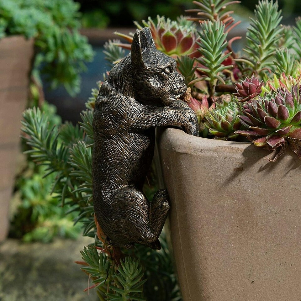 image 1 of Pot Buddies Garden Pot Décor French Bulldog