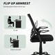 image 6 of Vinsetto Mesh Swivel Office Chair Task Computer Chair w/ Lumbar Support, Black Black