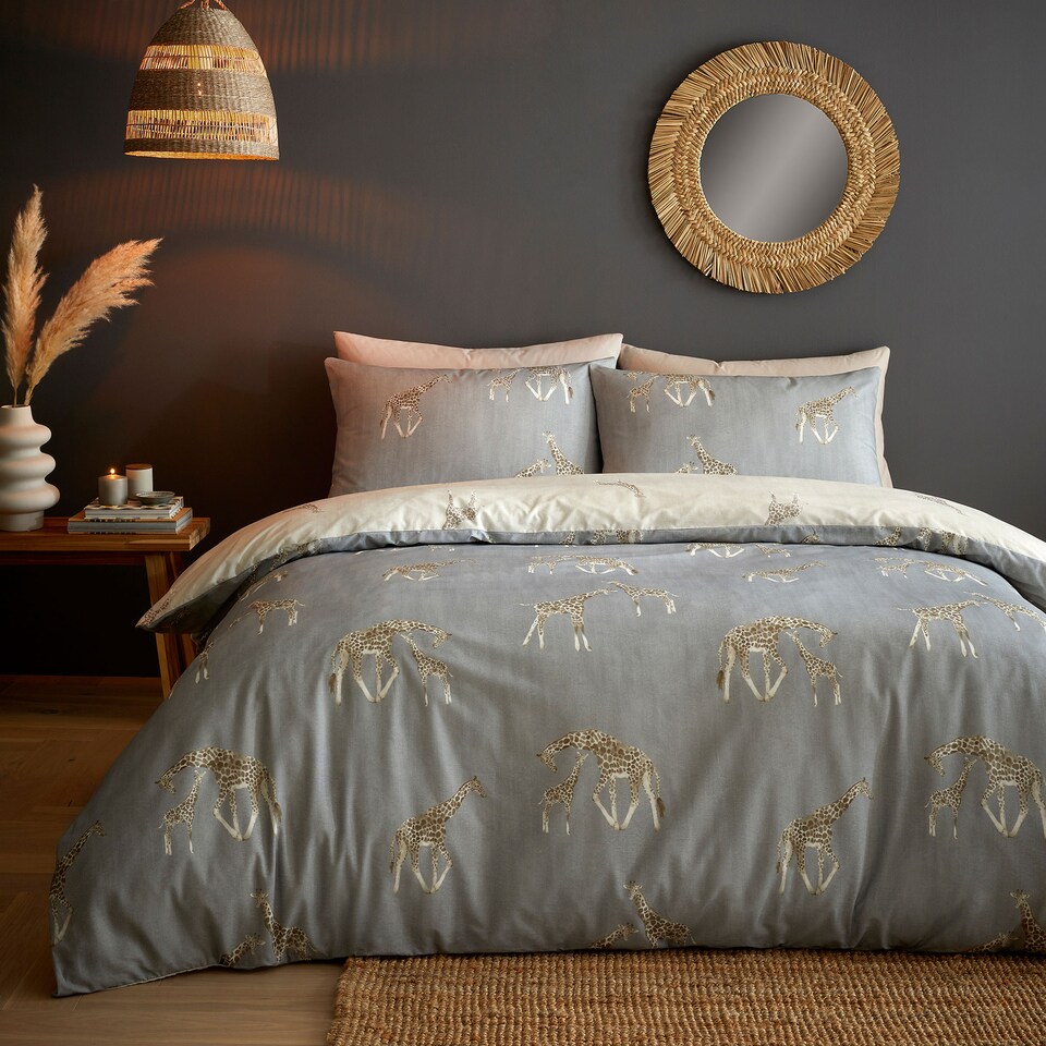 image 1 of Fusion Milo Duvet Cover Set Grey