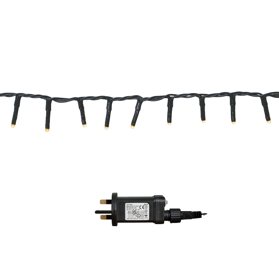 image 1 of 1500 LED 37.5m Premier TreeBrights Indoor Outdoor Christmas Multi Function Mains Operated String Lights with Timer in Warm White