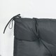 image 8 of Outsunny 3 Seater Garden Bench Cushion Outdoor Seat Pad with Ties Grey | Dark Grey | 2 Seater