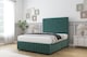 image 3 of Sloomy Madison Emerald Plush Divan Bed Base No Drawers With 26 Inch Strutted Headboard & 12 Inch Matching Footboard | Green | Emerald | Super King | 1