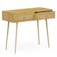 image 9 of VonHaus Rattan Dressing Table with 2 Drawers