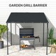 image 6 of Outsunny 2.4 x 2.4 m Wall Mounted Pergola Gazebo, UPF30+, Dark Grey