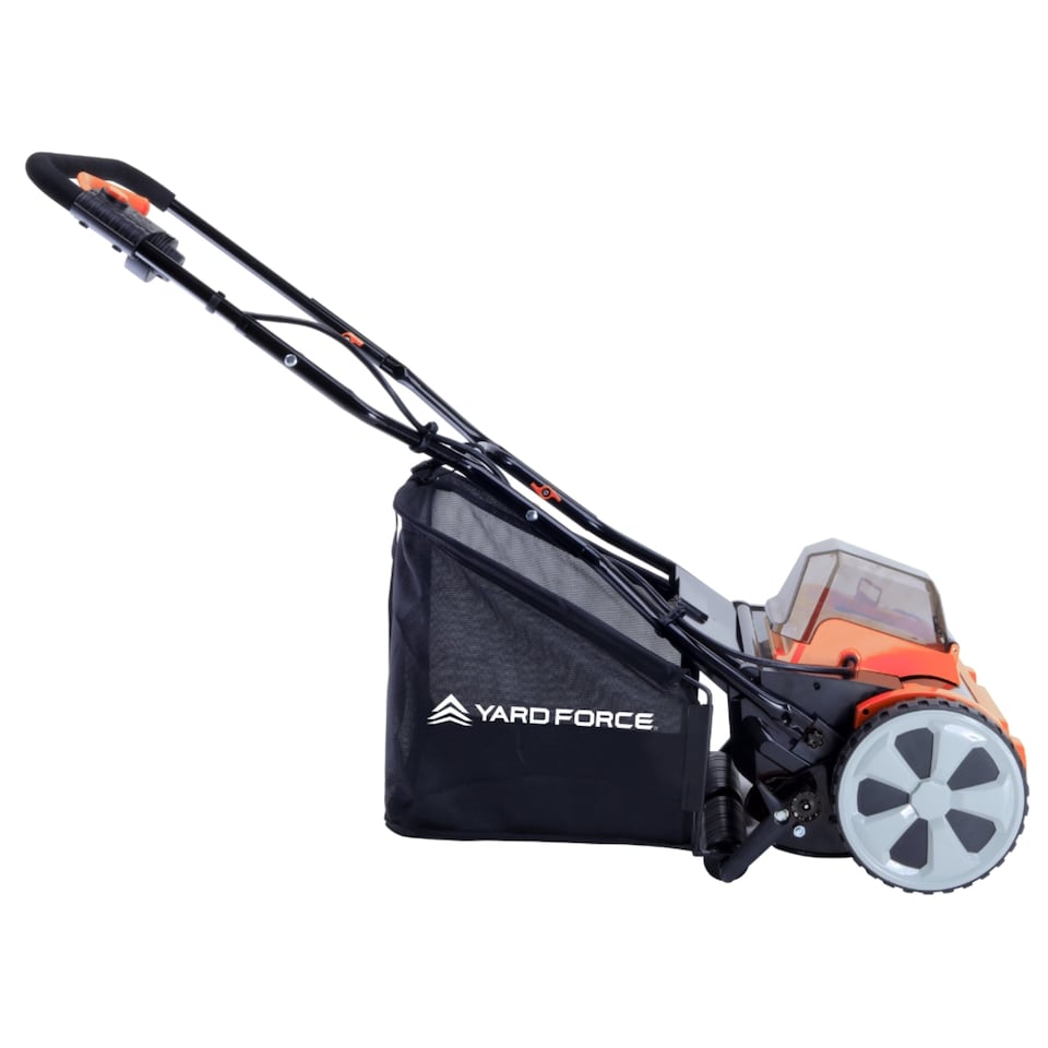 image 1 of Yard Force 20V 4.0Ah 38cm Cordless Cylinder Lawnmower 45L Grass Bag with Lithium-Ion Battery & Charger CR20 Range | Black