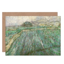 Vincent Van Gogh Dutch Rain Blank Art Card