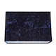 image 1 of Contemporary Designer Midnight Blue Crushed Velvet Fabric Rectangular Lamp Shade | Blue | 12"