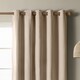 image 3 of Furn The Ultimate Blackout Textured Woven Eyelet Curtain Pair | Cream | Natural | 1