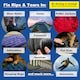 image 4 of aZengear Repair Patches - Waterproof, Self-Adhesive, Tear-Cold-Heat-Resistant to Fix Down Jackets, Tents, Upholstery, Black 2 Pack