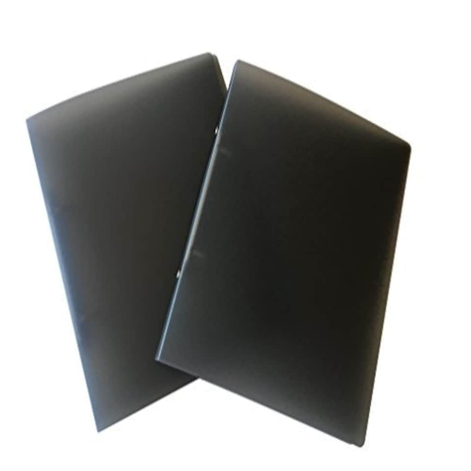 image 1 of Pack of 10 A5 Slim Black Translucent Ringbinders by Janrax