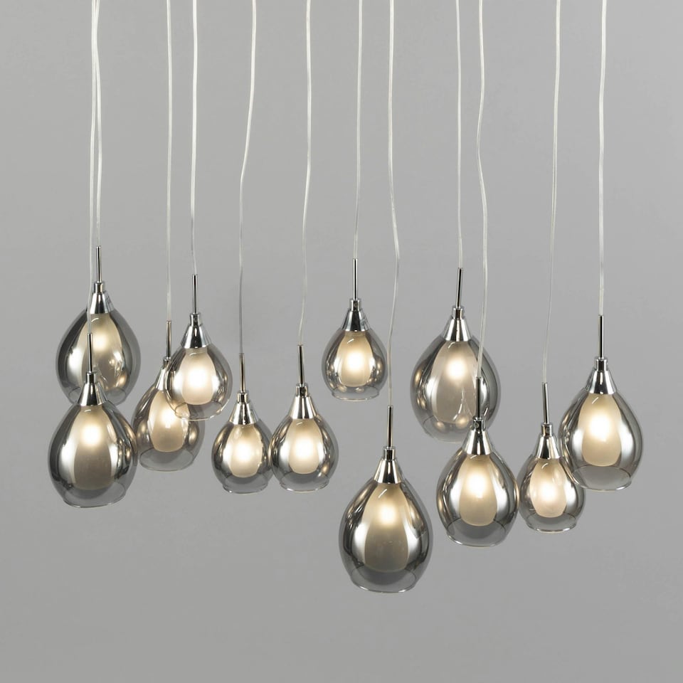 image 1 of BHS Carmella Diner Ceiling Pendant Bar | Silver | Smoke | 1