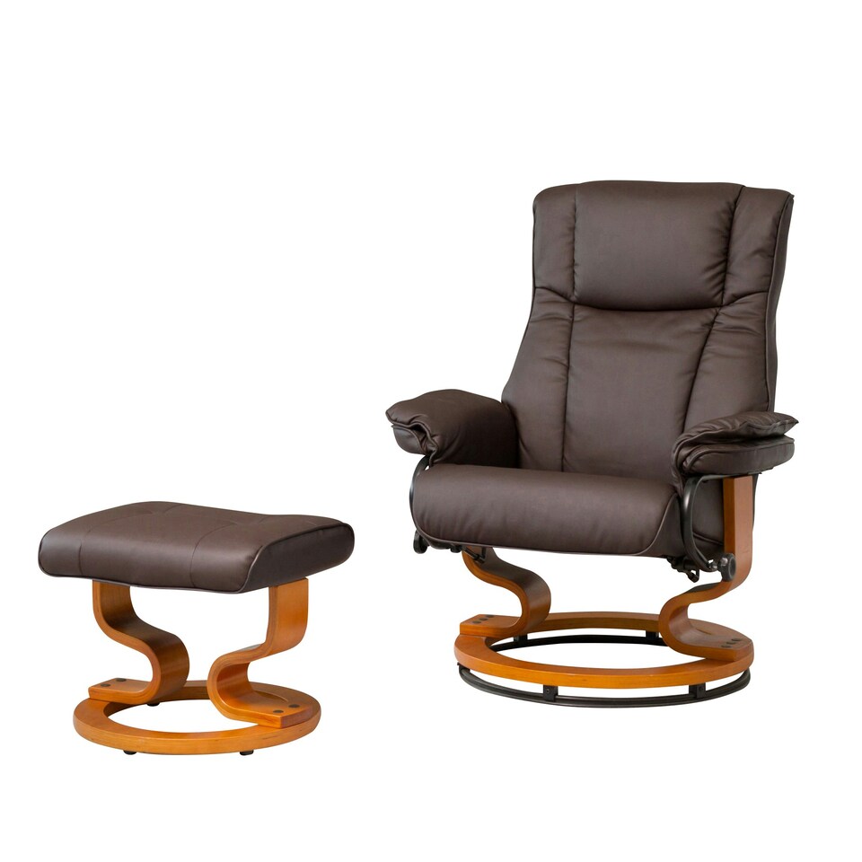 image 1 of Calhoun Swivel Recliner with Massage and Heat Brown