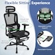 image 9 of COSTWAY Ergonomic Office Chair Swivel Computer Chair Black