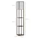 image 5 of HOMCOM 3Tier Floor Lamp, Floor Light with Storage Shelf, Reading Standing Lamp with Acrylic Shade for Living Room, Bedroom, Kitchen, Dining Room, Office, Dorm, 160cm, Brown
