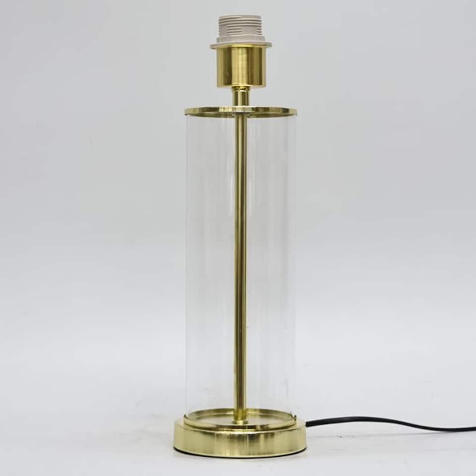 image 1 of Aura - Satin Brass Table Lamp with Navy Blue Cut Out Shade | Gold | Blue | Large | 1