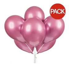 Unique Party Latex Balloons (Pack of 6) - Pink - One Size