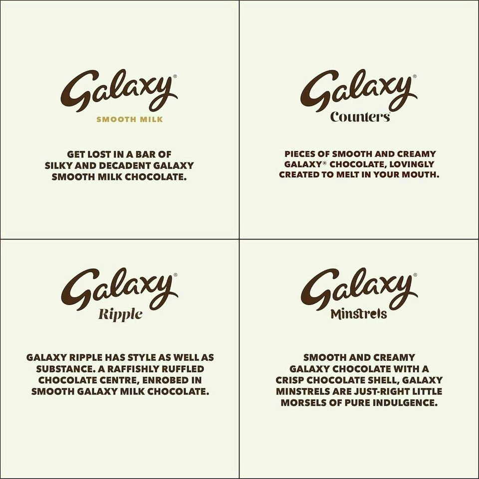 image 1 of Galaxy Variety Chocolate Hamper Gift Box | Smooth Milk | Minstrels | Counters | Ripple