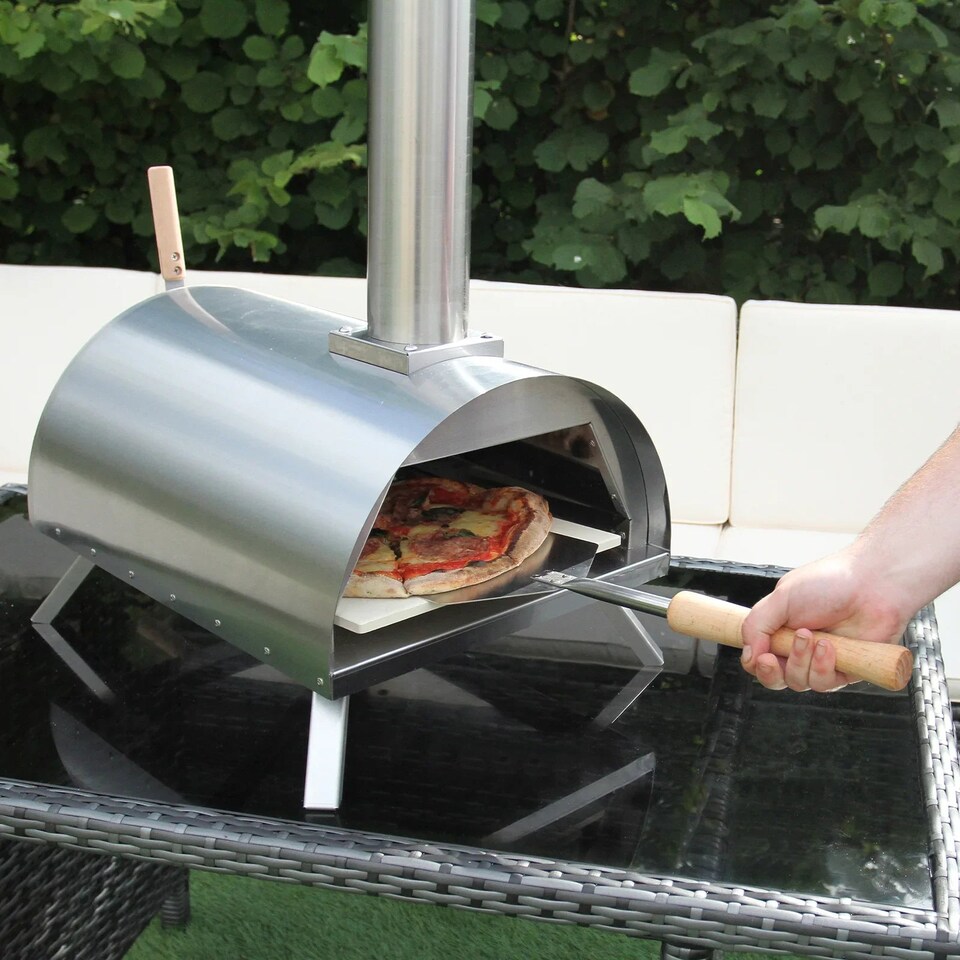 image 1 of Table Top Pizza Oven & Aluminium Corner Sofa Set - Anthracite Grey