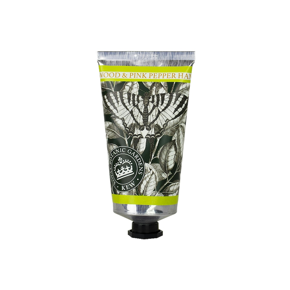 image 1 of The English Soap Company Royal Botanical Gardens Kew Hand Cream, Sandalwood Hand Cream, Moisturising Hand Cream for Men and Women, 75ml