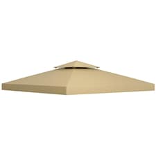 Outsunny 3m 2 Tier Garden Gazebo Top Cover Replacement Canopy Roof