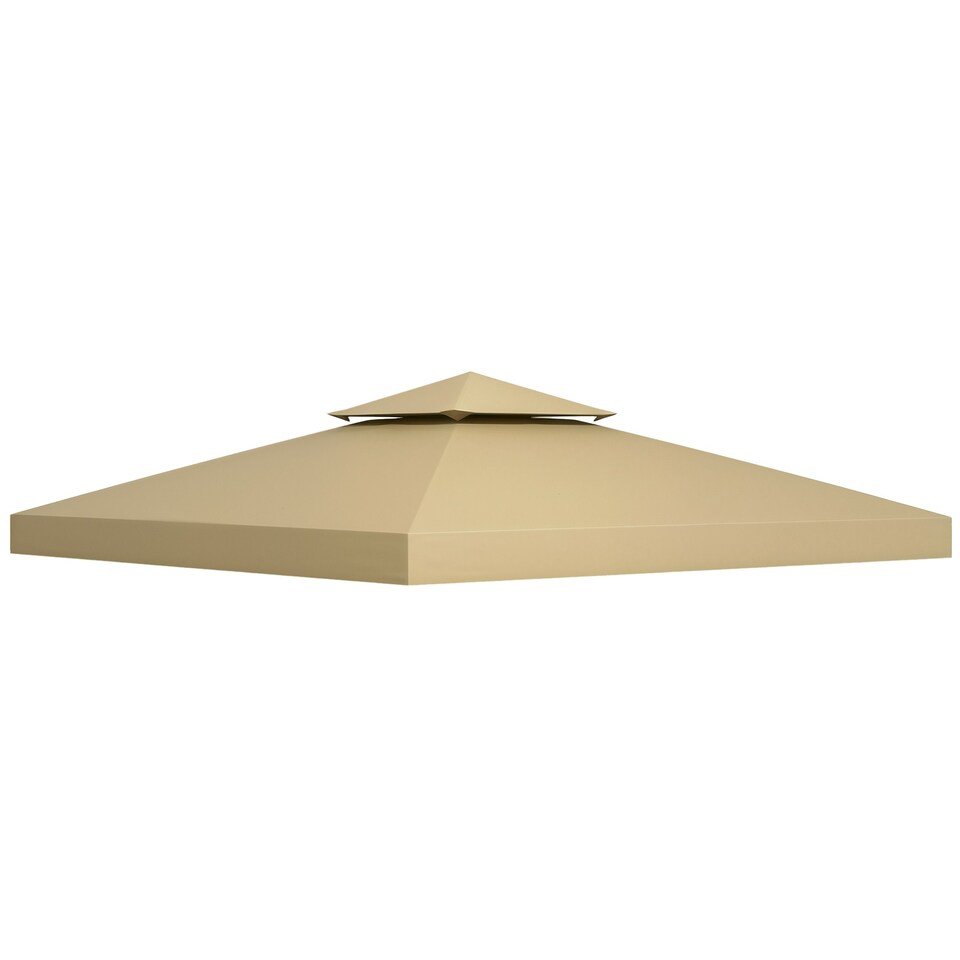 image 1 of Outsunny 3m 2 Tier Garden Gazebo Top Cover Replacement Canopy Roof