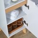 image 7 of Bathroom Floor Cabinet White 3 Storage Shelves Vanity Organiser Furniture
