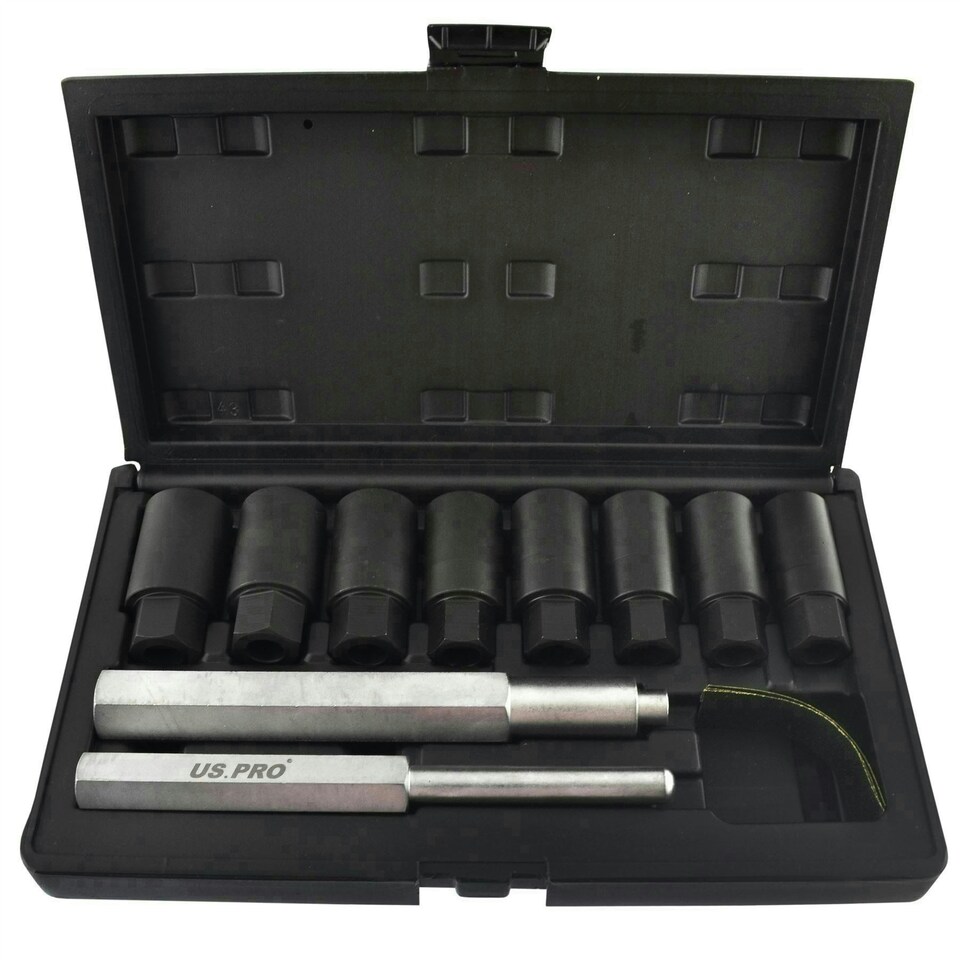 image 1 of Locking Wheel Nut / Bolt / Hub Cap Removal / Re Placer Kit 18-25mm 10pc AT248