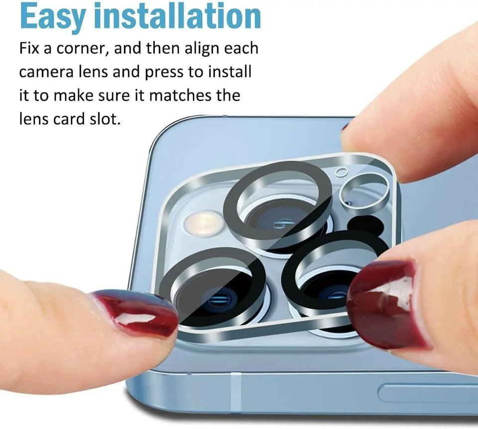 image 1 of 1 x Camera Lens Protector for iPhone 15 Pro 6.1-Inch and iPhone 15 Pro Max 6.7-Inch - 9H Tempered Glass | Clear