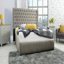 Terra Plush Double Bed Frame - Grey