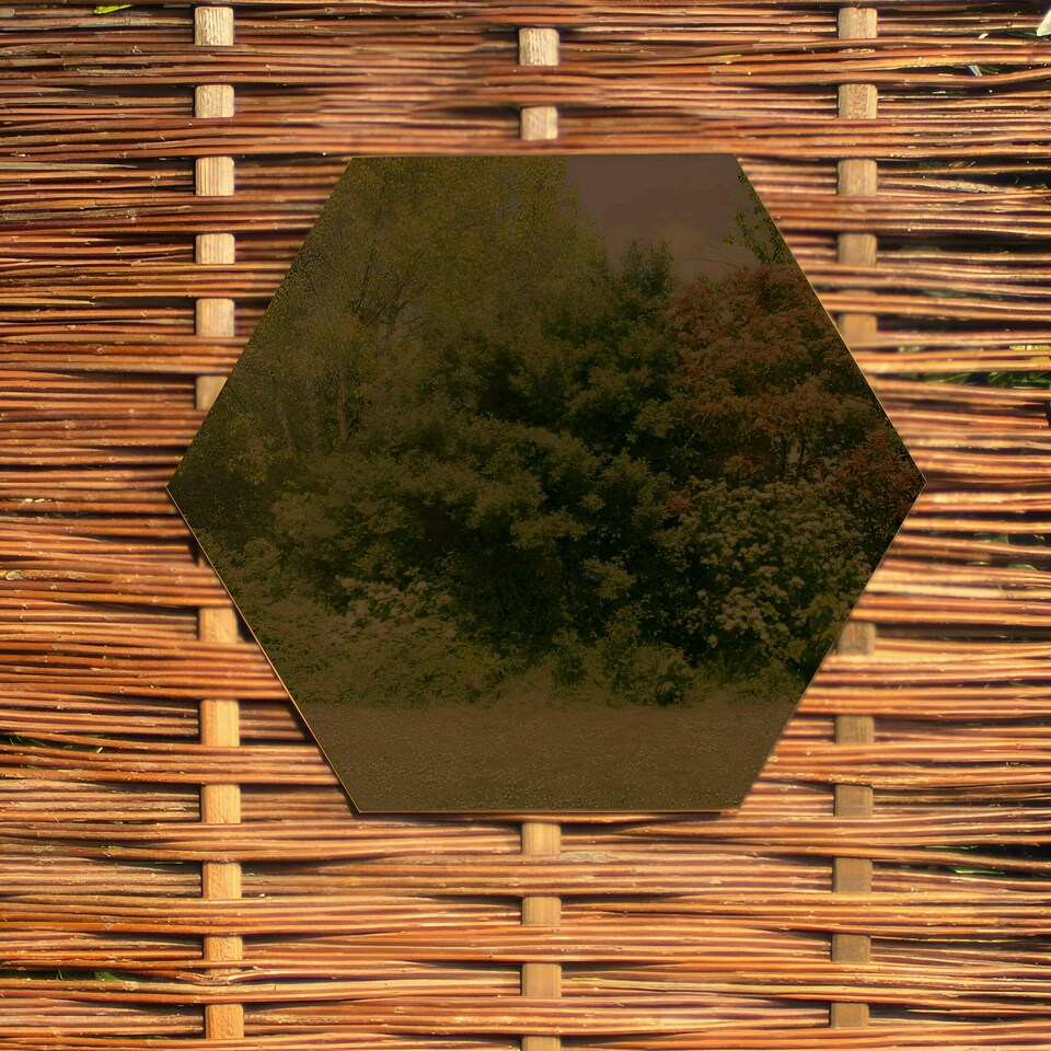 image 1 of Primrose Set of 7 Acrylic Hexagonal Silver Garden Illusion Mirror 180cm x 75cm