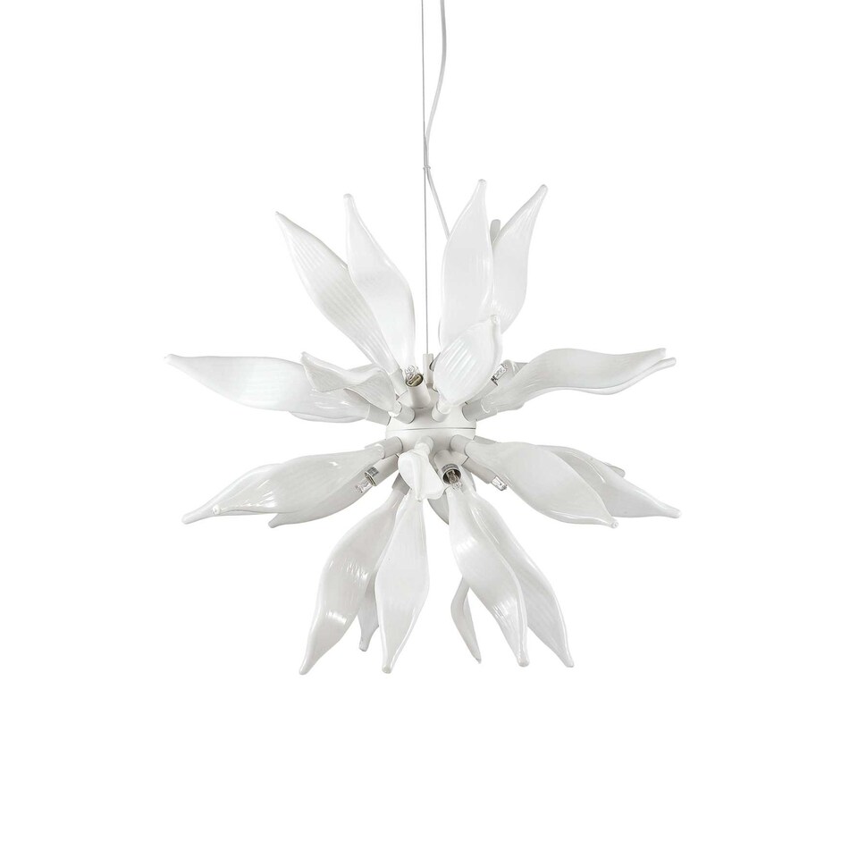 image 1 of Leaves 8 Light Medium Ceiling Pendant White, G9