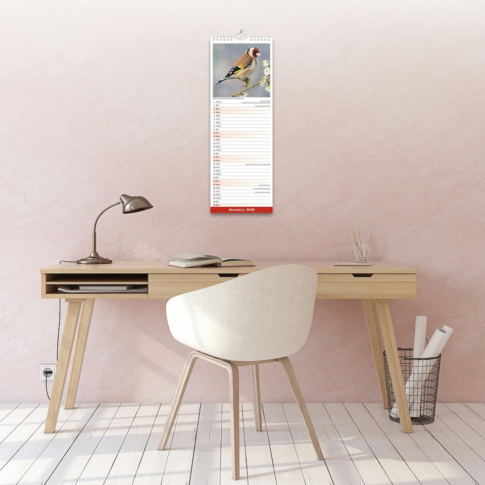 image 1 of British Wildlife 2026 Calendar | Slimline Wall Calendar | Animal & Wildlife Gift | Plastic Free Packaging | Avonside Publishing Ltd