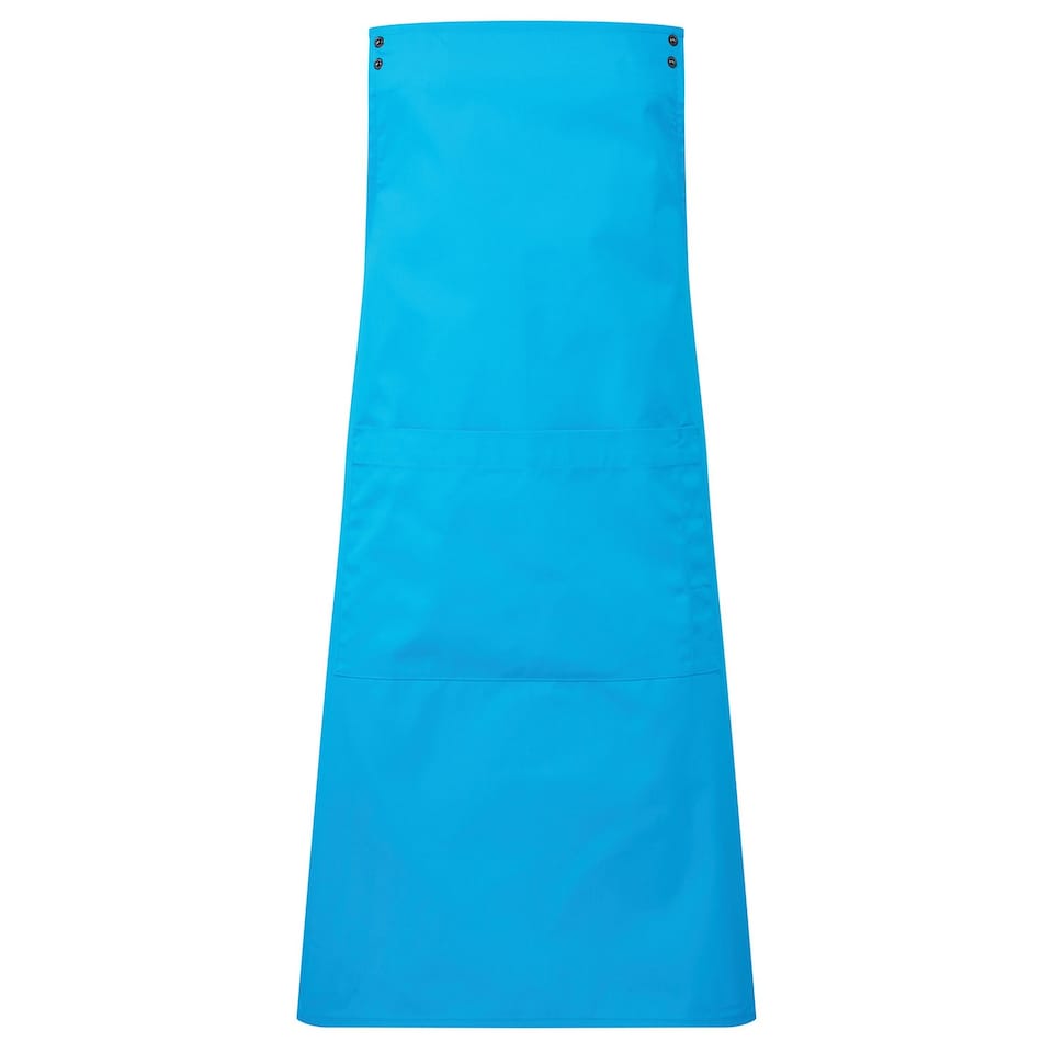 image 1 of Premier Unisex Adult Swap & Pop Customizable Full Apron | Blue | Turquoise | One Size | 1