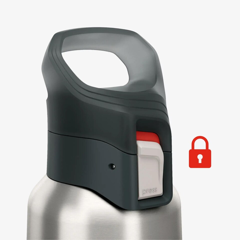 image 1 of Decathlon 0.5L stainless steel insulated flask 900 with quick-release cap for hiking