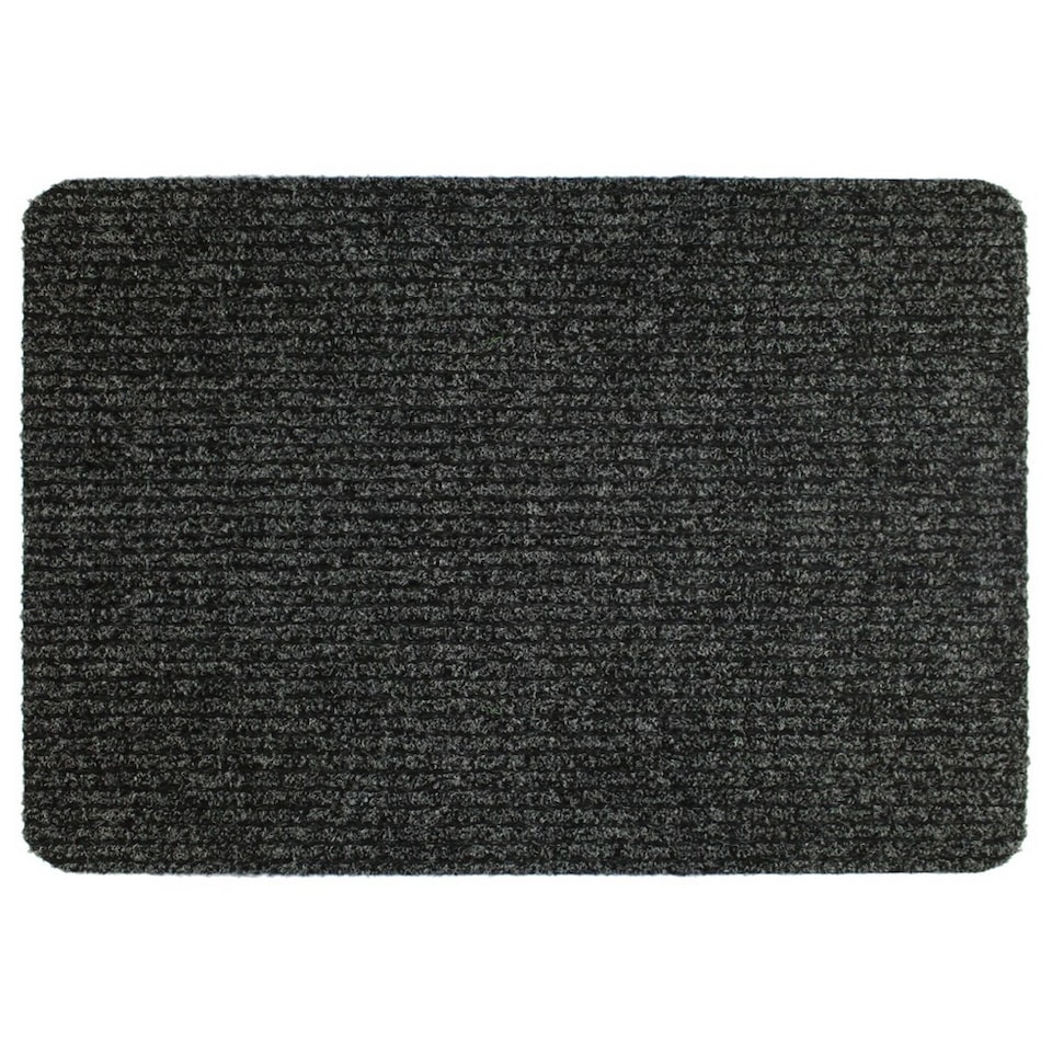 Groundsman Basic Ribbed Door Mat | Grey | Anthracite | 50cm x 80cm | 1