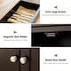 image 4 of COSTWAY Rolling Kitchen Storage Trolley Cupboard Island Brown