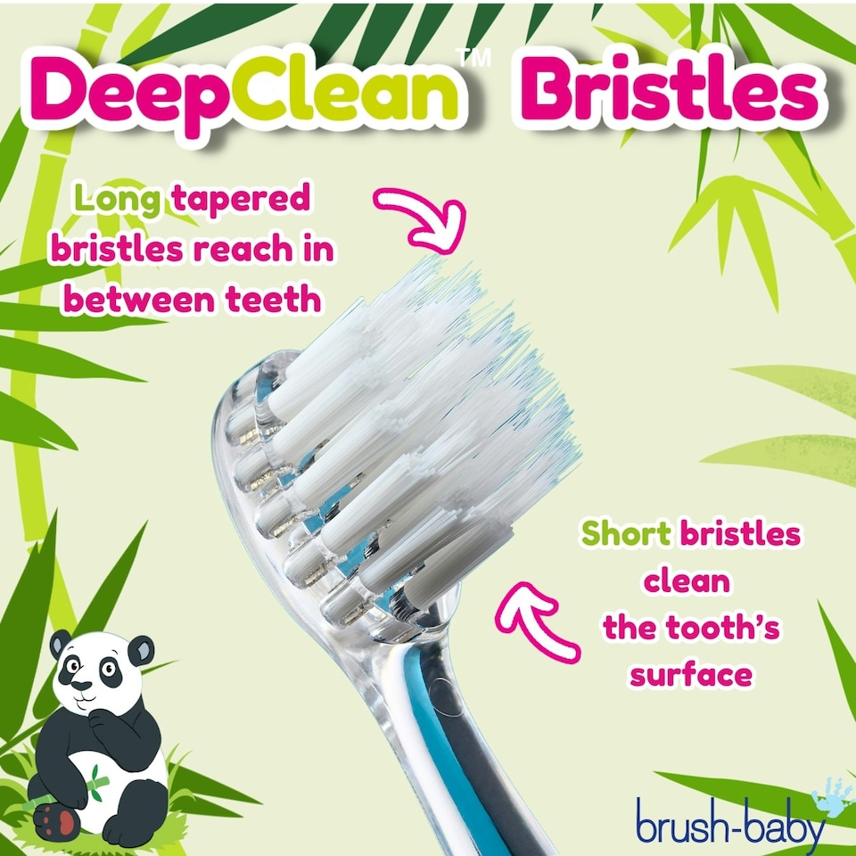 image 1 of Brush Baby WildOnes™ Panda Kids Electric Rechargeable Toothbrush