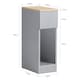 image 3 of SoBuy FBT111-HGx2,Set of 2 Slim Bedside Table Nightstand with Drawer and Shelf