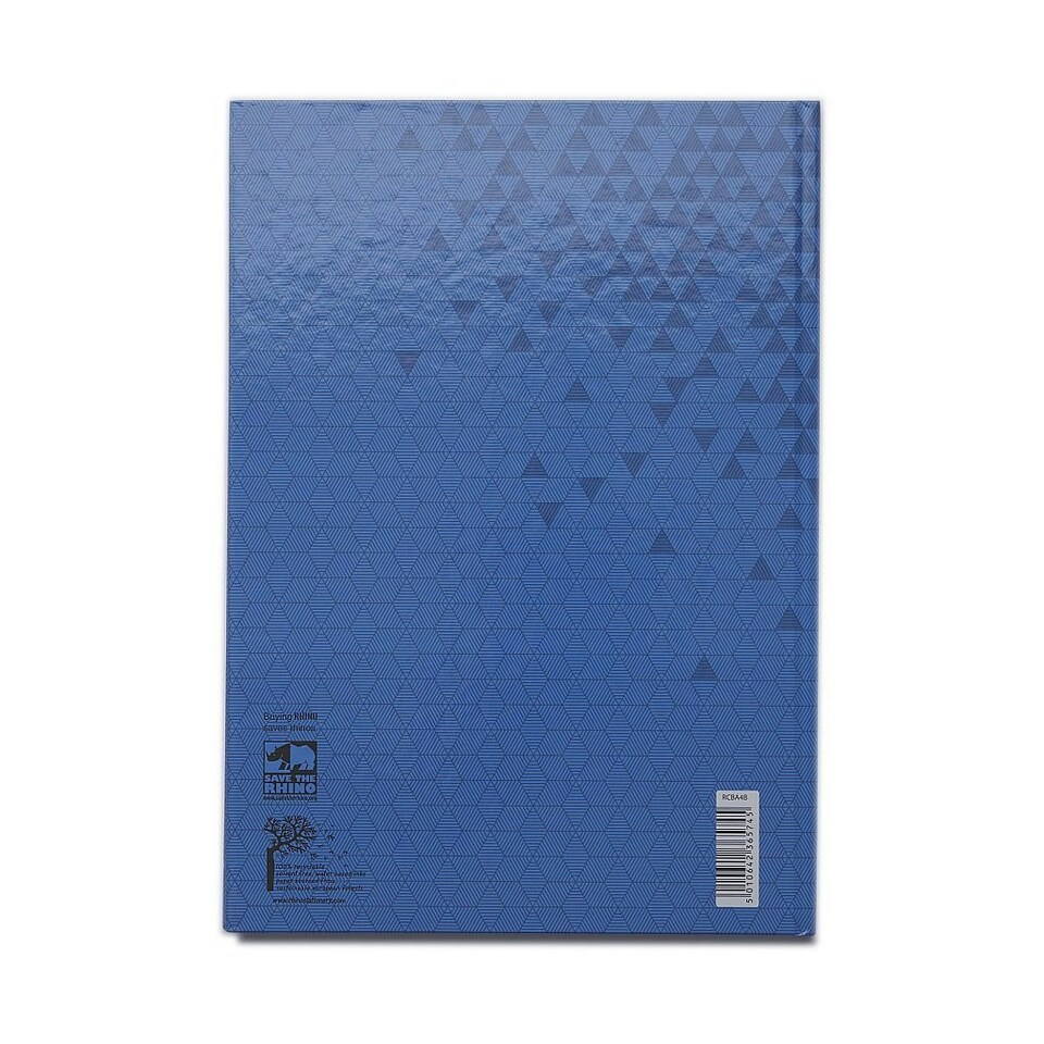 image 1 of Pack of 5 Rhino A4 Casebound 192 Page Blue 8mm Lined Hardback NoteBooks