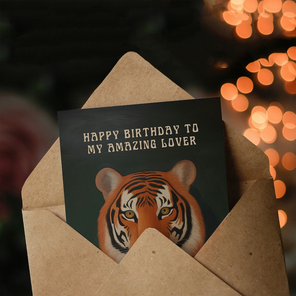 image 1 of My Amazing Lover Dapper Cool Hipster Fashion Birthday Card