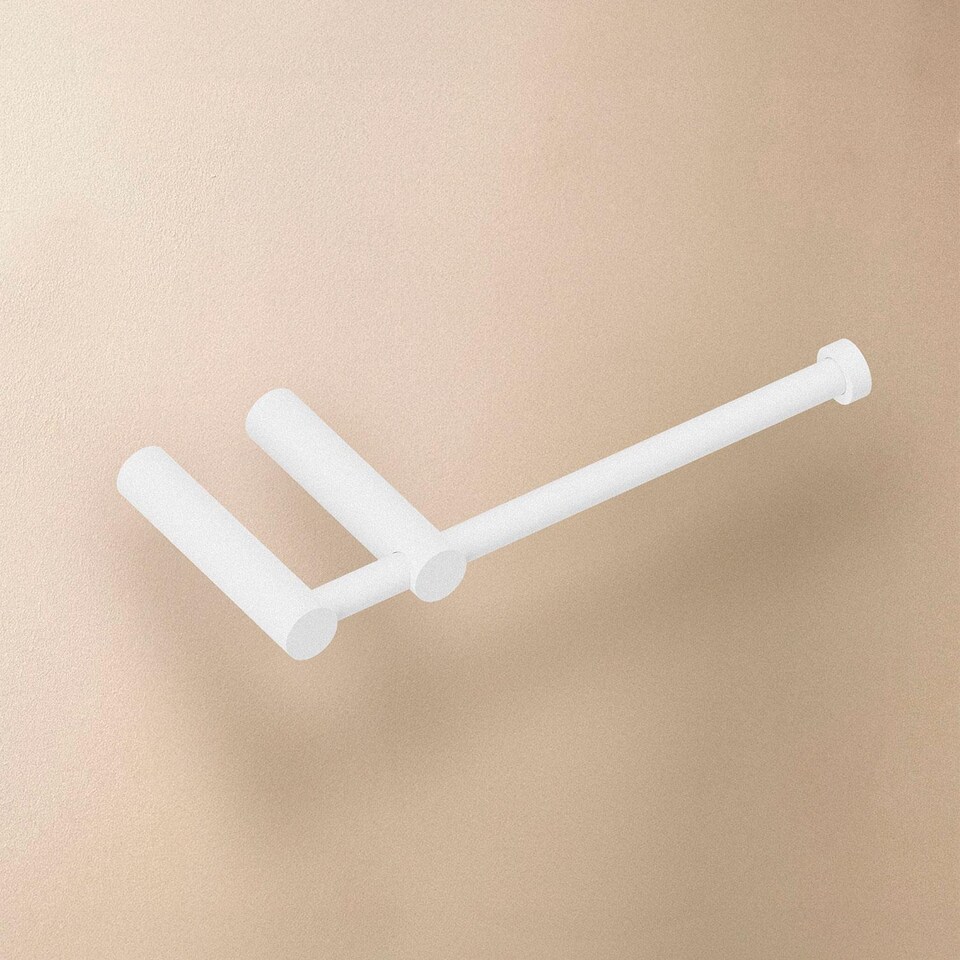 image 1 of COSMIC Toilet roll holder, Matt white, LOGIC Collection