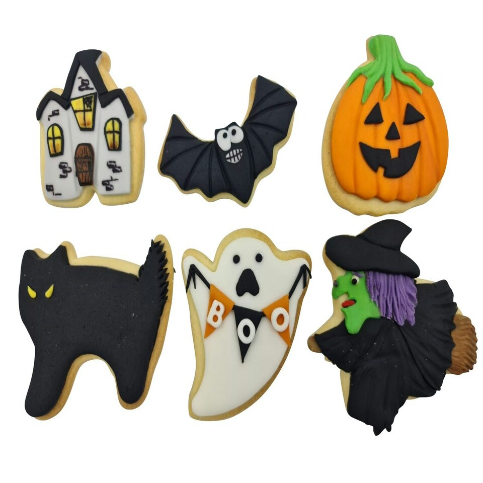 image 1 of Pack Of 6 Metal Halloween Cookie & Biscuit Cutters