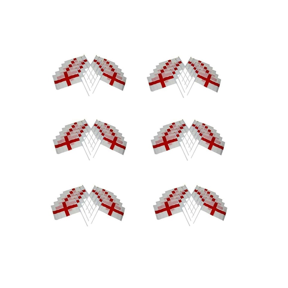 image 1 of St George Hand Flags 10 Pcs Multi