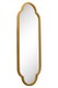 image 5 of The Duplici - New Gold Metal Framed Double Arched Oval Wall Mirror 40" X 14" (102CM X 35.5CM) | Gold