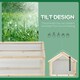 image 5 of Outsunny Wooden Cold Frame Greenhouse Garden Polycarbonate Grow House, Natural